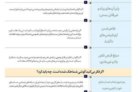 نشانه ها و راه حل های هک شدن گوشی