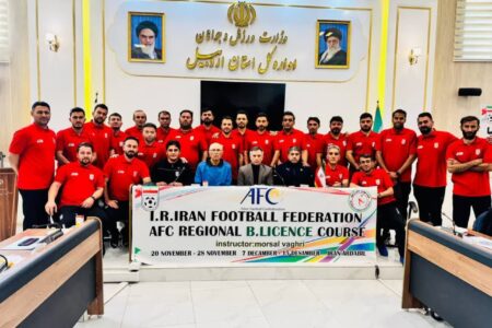دوره مربیگری فوتبال Bآسیا در استان اردبیل به کار خود پایان داد