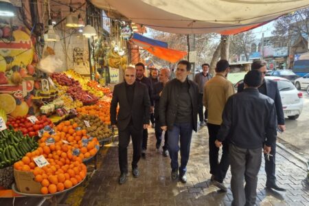 بازدید سرزده معاون اقتصادی استاندار اردبیل  و فرماندار اردبیل از بازار؛