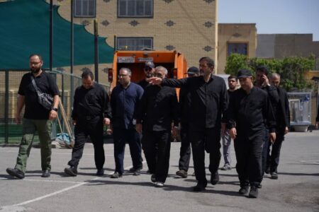 خادمان در مسیرِ عشق؛ پذیرایی از زائران در مواکب شهرداری اردبیل